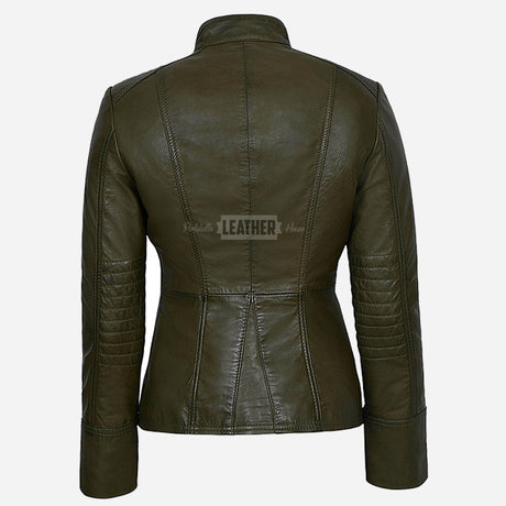 AERYNIX Women's Studded Leather Jacket