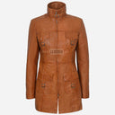 CHANTEL Women's Long Leather Jacket