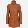 CHANTEL Women's Long Leather Jacket