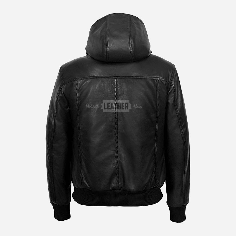 ORENZO Hooded Retro Bomber Jacket