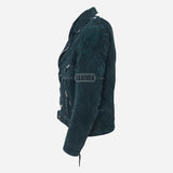 DAVIES Men’s Suede Biker Jacket