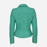 OXVA Centre Zip Leather Biker Jacket