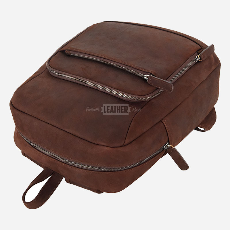 Vintage Leather Backpack Laptop Bag