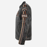 ASTRYX SIZMA Men's Leather Racer Jacket