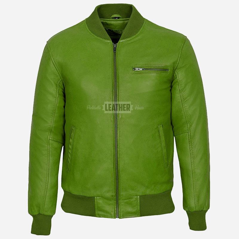 HOUSTON MA-1 Leather Bomber Flight Jacket