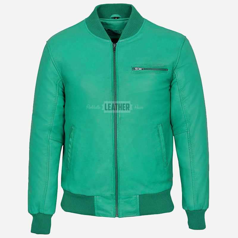 HOUSTON MA-1 Leather Bomber Flight Jacket
