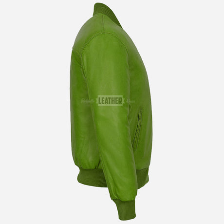 HOUSTON MA-1 Leather Bomber Flight Jacket