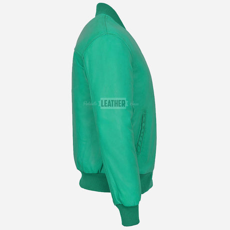 HOUSTON MA-1 Leather Bomber Flight Jacket