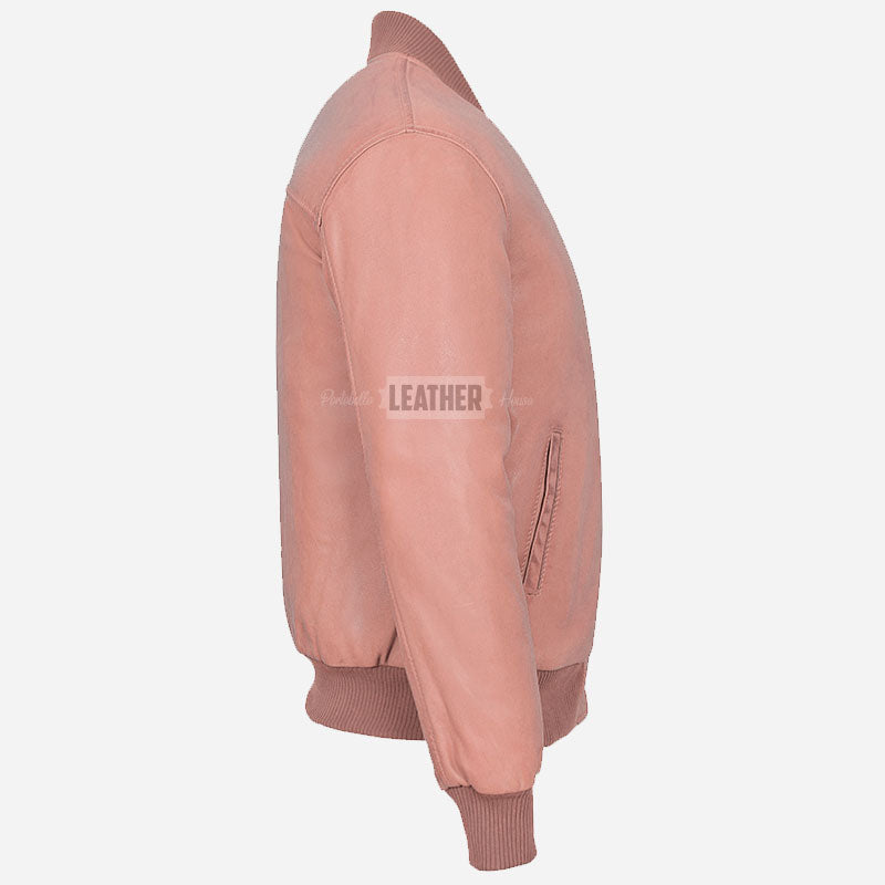 HOUSTON MA-1 Leather Bomber Flight Jacket