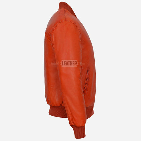 HOUSTON MA-1 Leather Bomber Flight Jacket