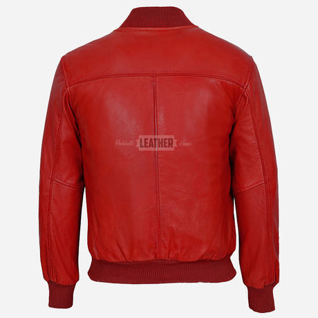 HOUSTON MA-1 Leather Bomber Flight Jacket
