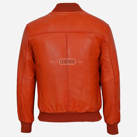 HOUSTON MA-1 Leather Bomber Flight Jacket