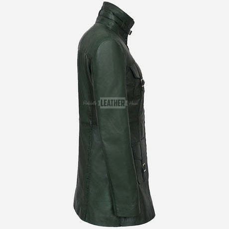 CHANTEL Women's Long Leather Jacket