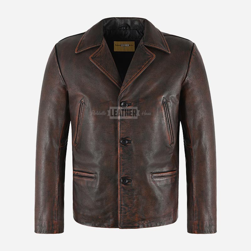 REIGNMARK Men's Vintage Leather Jacket