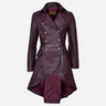 SOLENNE Women's Flared Bottom Leather Coat