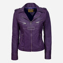 OXVA Centre Zip Leather Biker Jacket