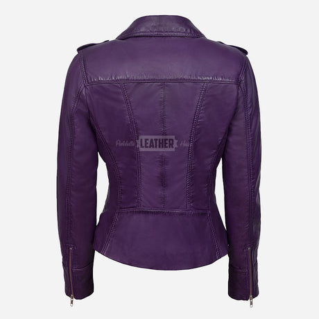OXVA Centre Zip Leather Biker Jacket