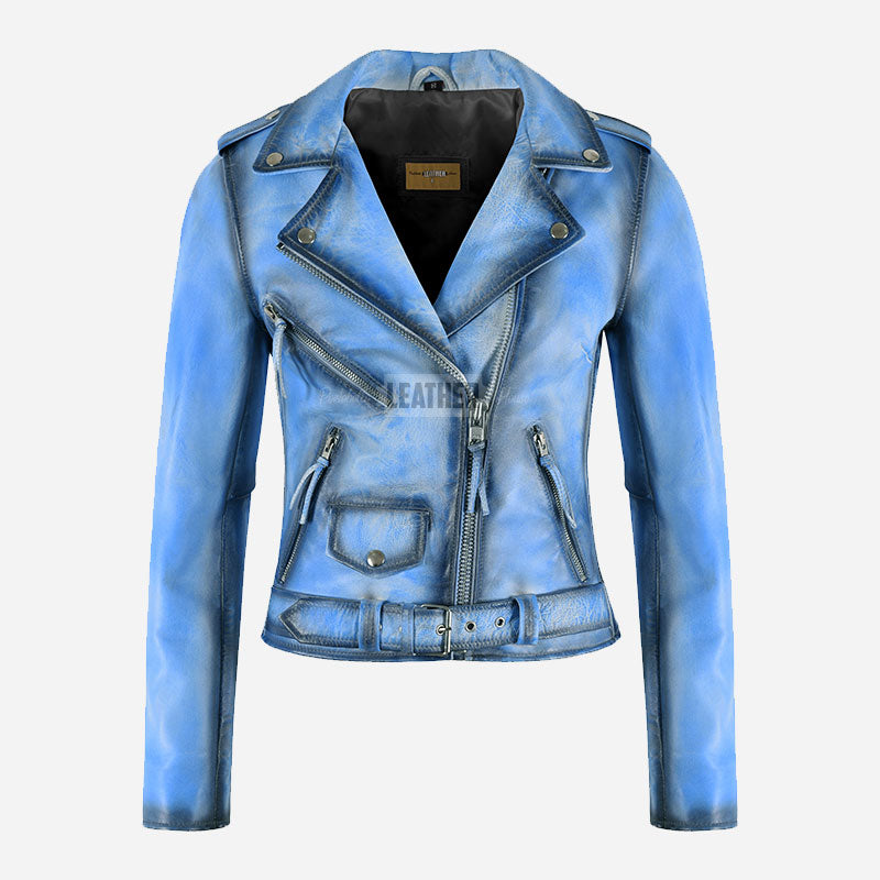 SYSSA Women’s Leather Biker Jacket