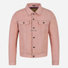 JAXLEY Leather Trucker Denim Jacket for Men