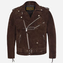 DAVIES Men’s Brown Suede Biker Jacket