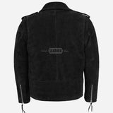 DAVIES Men’s Black Suede Biker Jacket