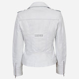 OXVA Centre Zip Leather Biker Jacket