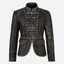 AERYNIX Women's Studded Leather Jacket