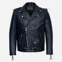 GRUZE Men’s Classic Leather Biker Jacket