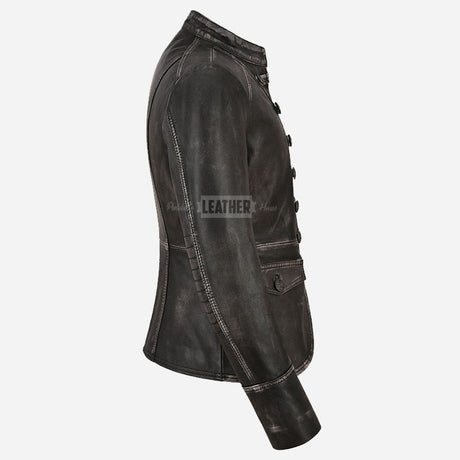 AERYNIX Women's Studded Leather Jacket