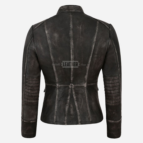 AERYNIX Women's Studded Leather Jacket