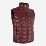 ZAYNAH Quilted Leather Puffer Gilet