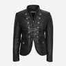 AERYNIX Women's Studded Leather Jacket
