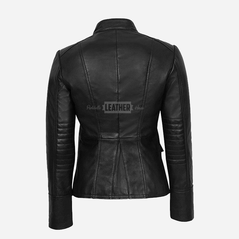 AERYNIX Women's Studded Leather Jacket