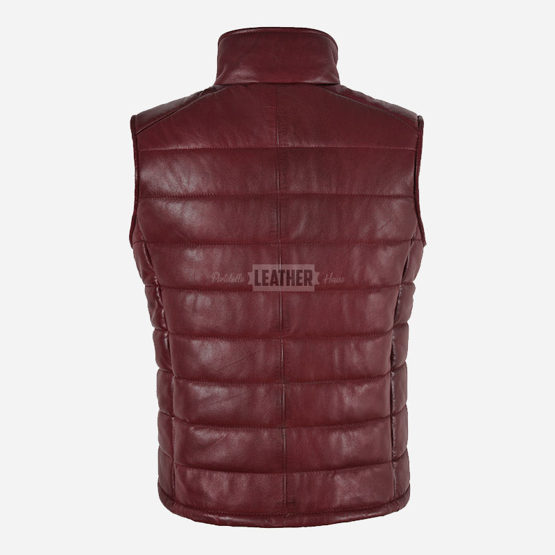 ZAYNAH Quilted Leather Puffer Gilet