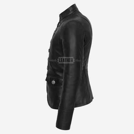 AERYNIX Women's Studded Leather Jacket