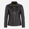 DALRAY Women's Collared Leather Jacket