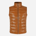 ZAYNAH Quilted Leather Puffer Gilet