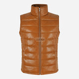 ZAYNAH Quilted Leather Puffer Gilet