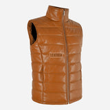ZAYNAH Quilted Leather Puffer Gilet