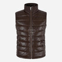 ZAYNAH Quilted Leather Puffer Gilet