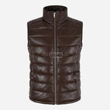 ZAYNAH Quilted Leather Puffer Gilet