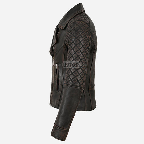 FELVYN Vintage Leather Biker Jacket