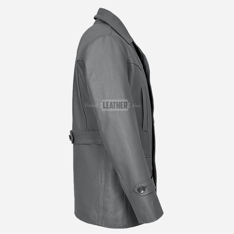 DAVID DR WHO Inspired Leather Peacoat