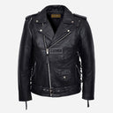 EAGLE EMBOSSED Leather Biker Jacket