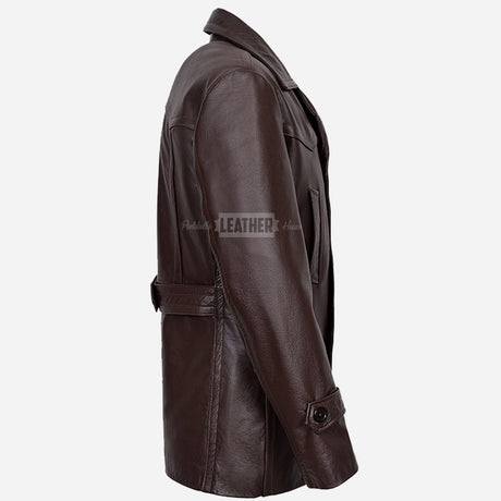 DAVID DR WHO Inspired Leather Peacoat