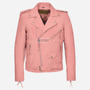 BRUZE Men’s Classic Leather Biker Jacket