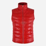 ZAYNAH Quilted Leather Puffer Gilet