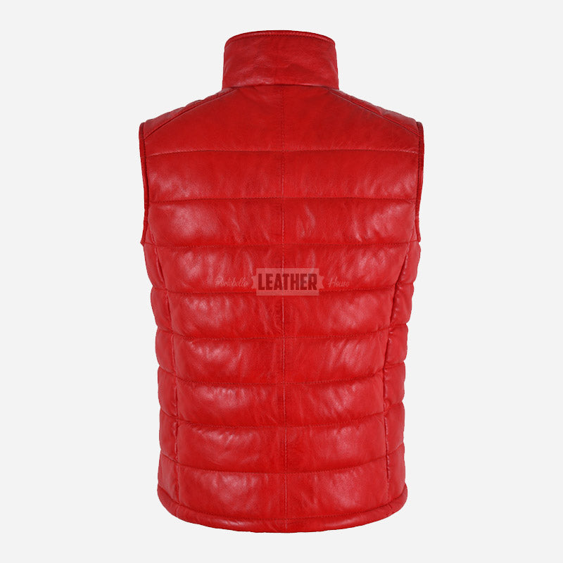 ZAYNAH Quilted Leather Puffer Gilet