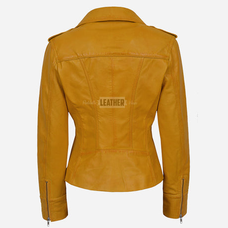 OXVA Centre Zip Leather Biker Jacket