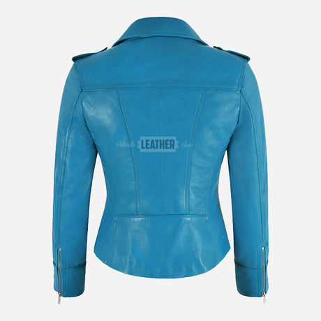 OXVA Centre Zip Leather Biker Jacket